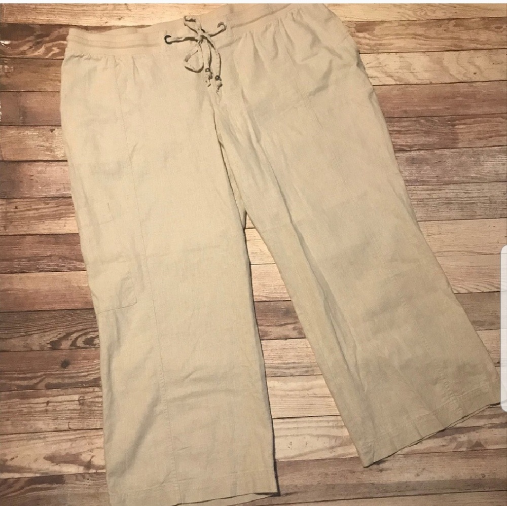 NWOT Lane Bryant Linen khakis